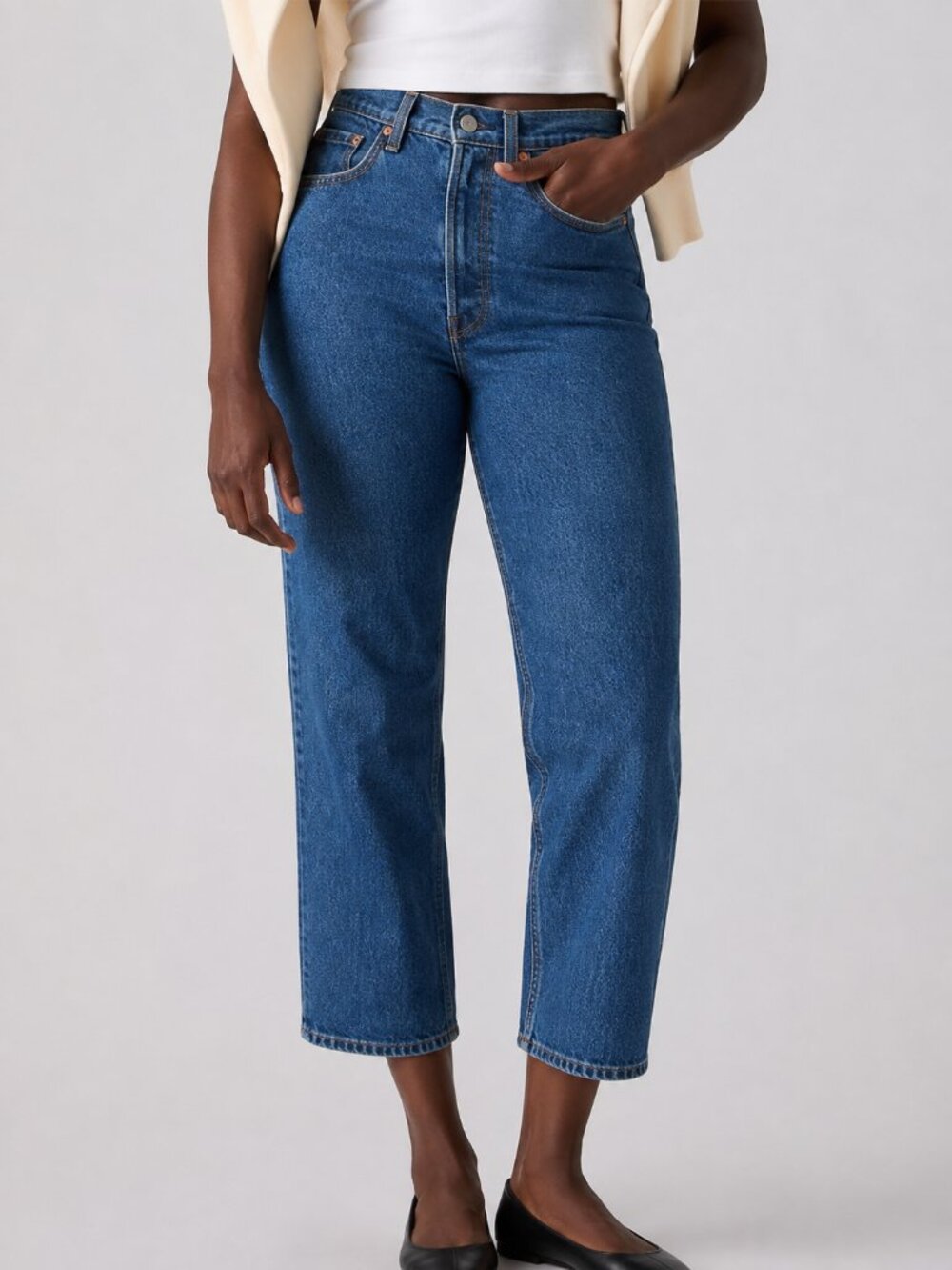 NWT Levi's Premium Ribcage Straight Ankle Jeans 27 Super High Rise Jazz Pop